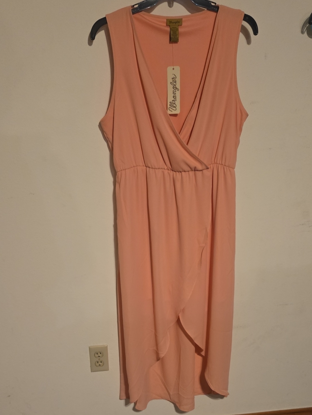 Wrangler Peach Sleeveless Dress W/Overlay